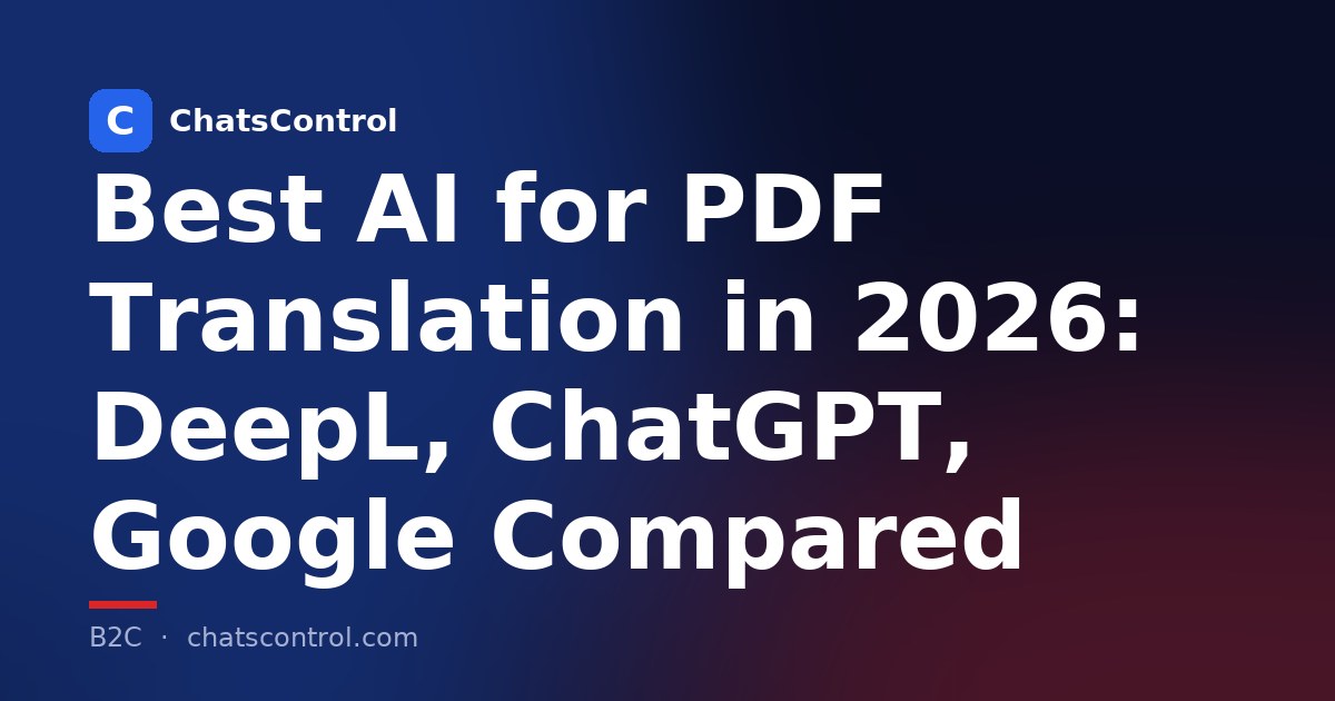 Best AI for PDF Translation in 2026: DeepL, ChatGPT, Google Compared