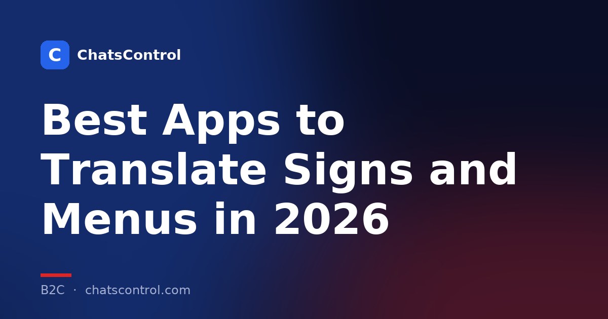 Best Apps to Translate Signs and Menus in 2026