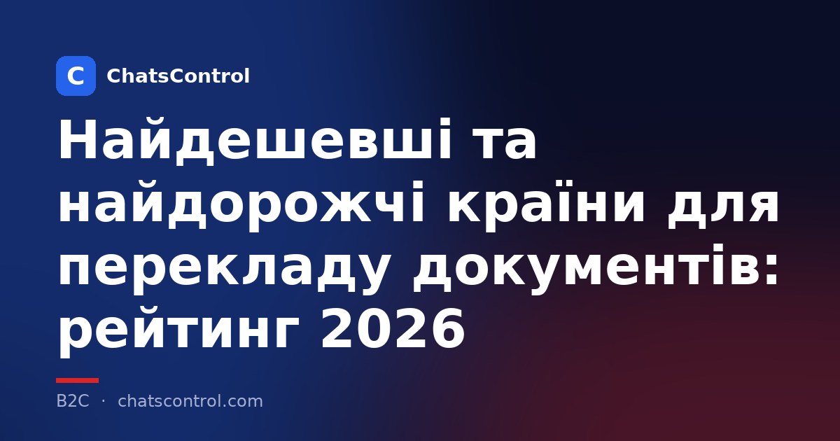 Найдешевші та найдорожчі країни для перекладу документів: рейтинг 2026