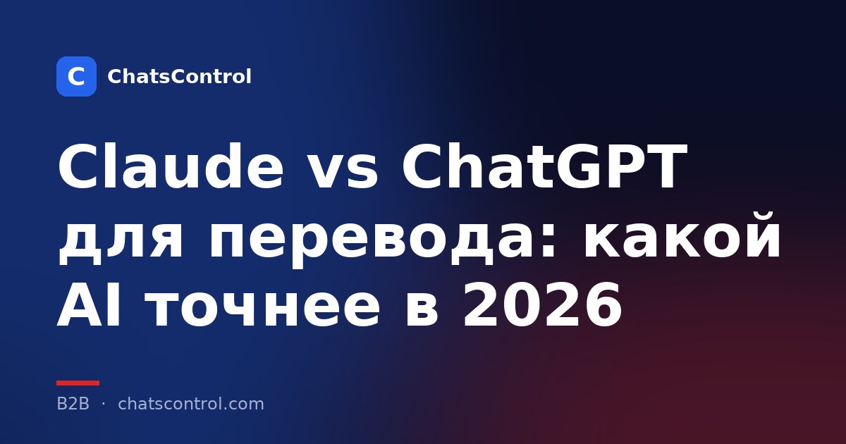 Claude vs ChatGPT для перевода: какой AI точнее в 2026