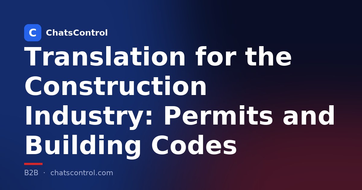 Translation for the Construction Industry: Permits and Building Codes