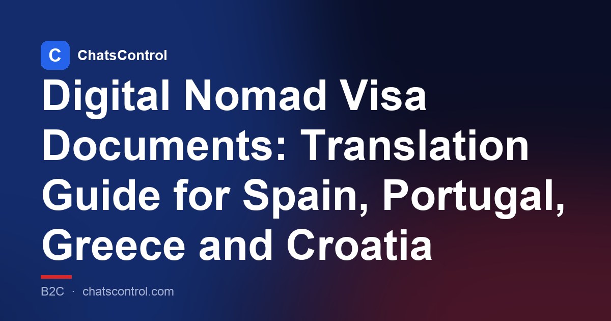 Digital Nomad Visa Documents: Translation Guide for Spain, Portugal, Greece and Croatia