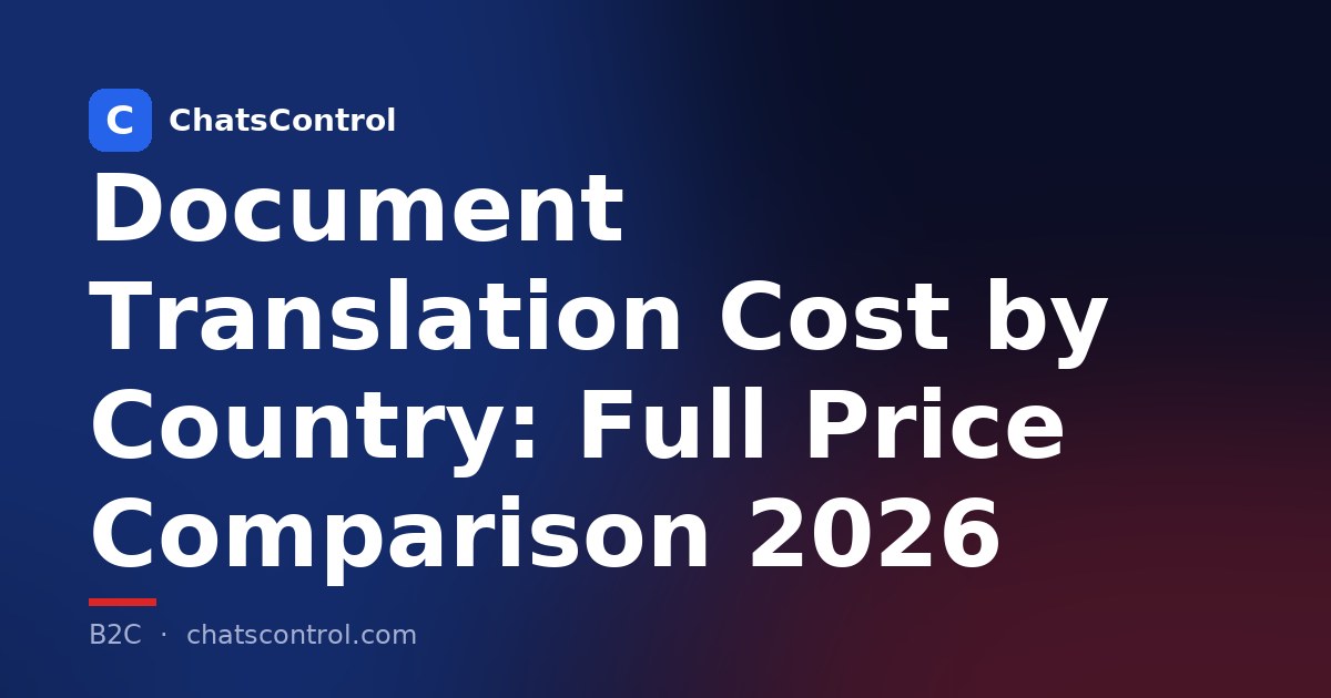 Document Translation Cost by Country: Full Price Comparison 2026