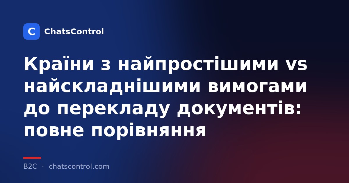 Країни з найпростішими vs найскладнішими вимогами до перекладу документів: повне порівняння