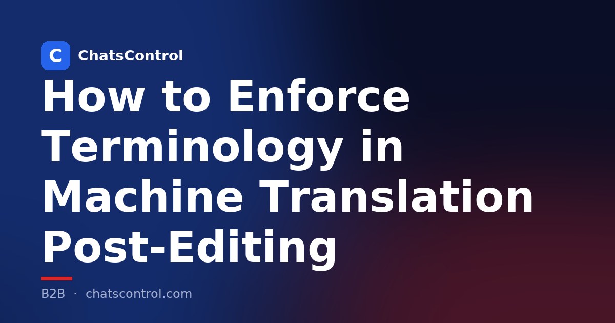 How to Enforce Terminology in Machine Translation Post-Editing