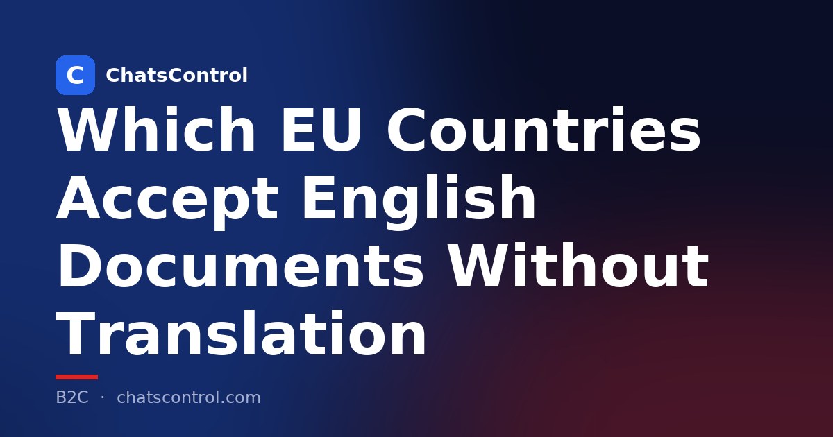 Which EU Countries Accept English Documents Without Translation