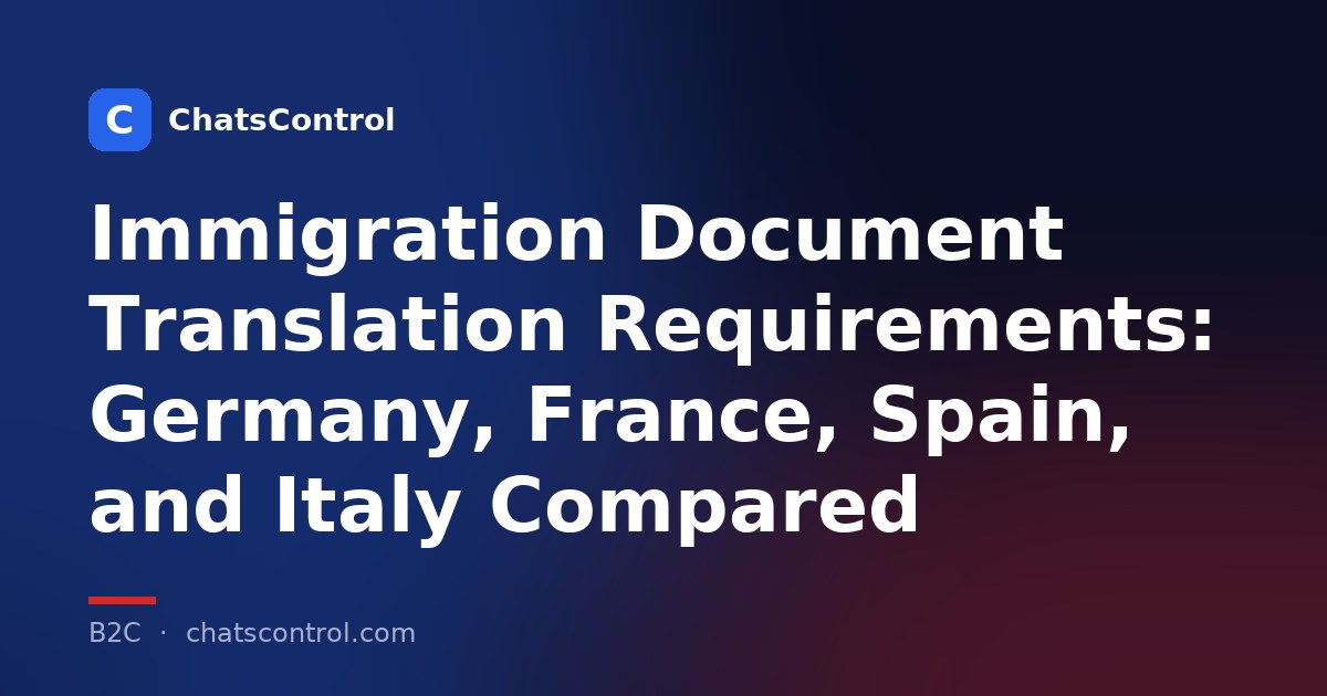 Immigration Document Translation Requirements: Germany, France, Spain, and Italy Compared