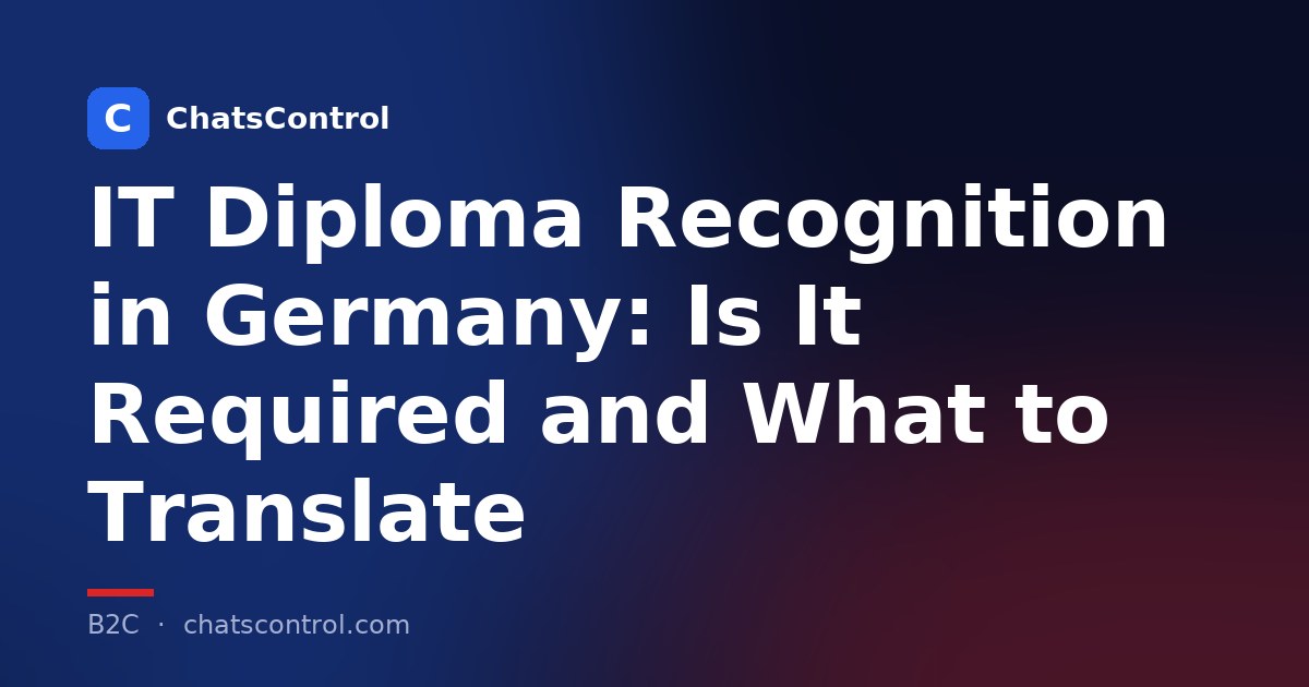 IT Diploma Recognition in Germany: Is It Required and What to Translate