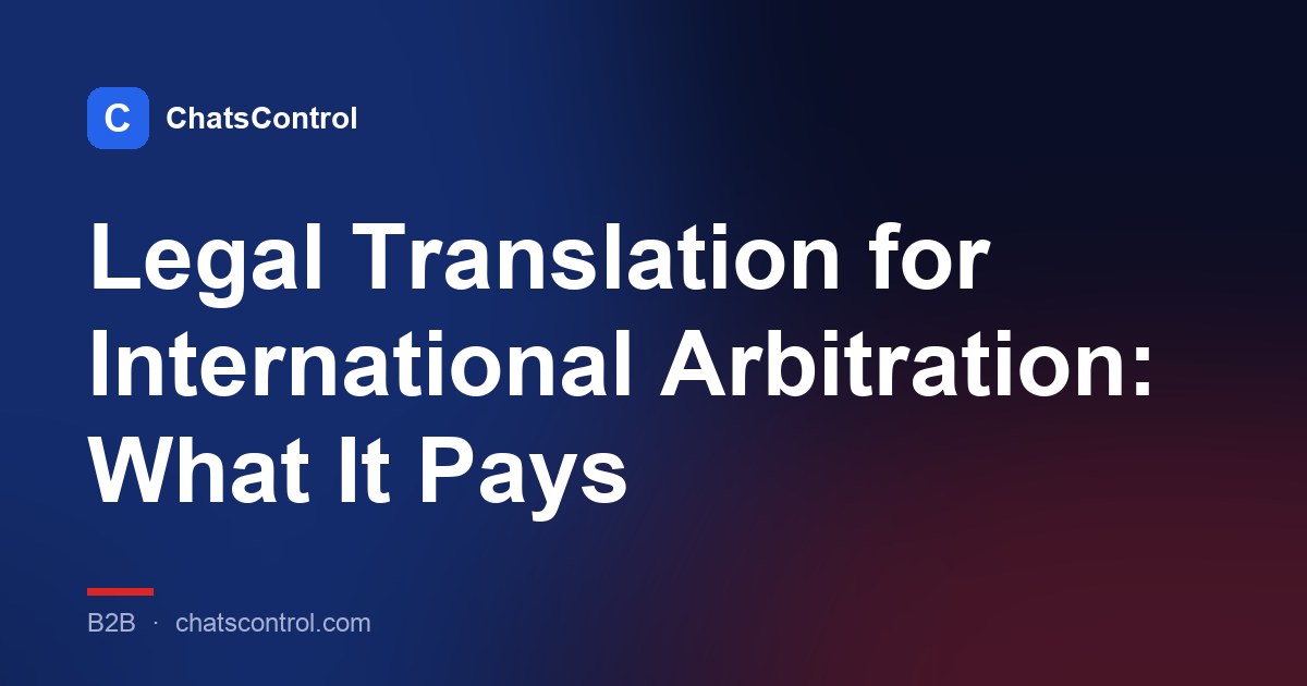 Legal Translation for International Arbitration: What It Pays