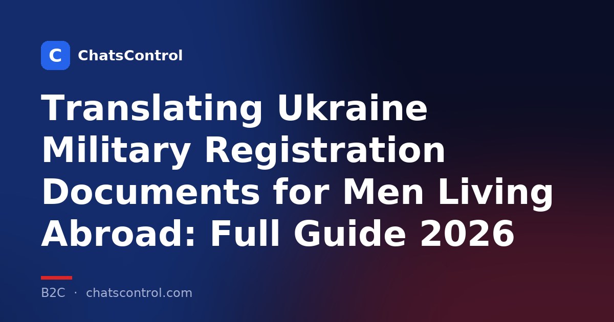 Translating Ukraine Military Registration Documents for Men Living Abroad: Full Guide 2026