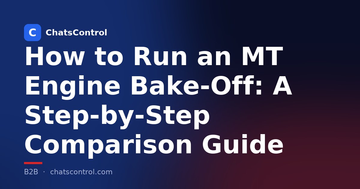 How to Run an MT Engine Bake-Off: A Step-by-Step Comparison Guide