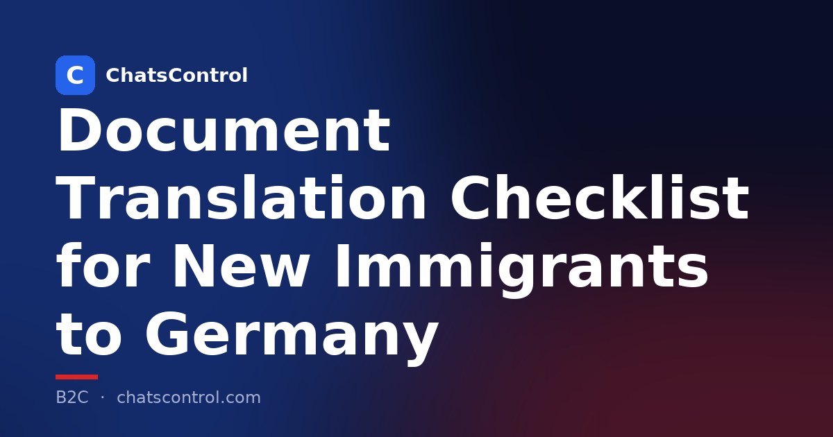 Document Translation Checklist for New Immigrants to Germany