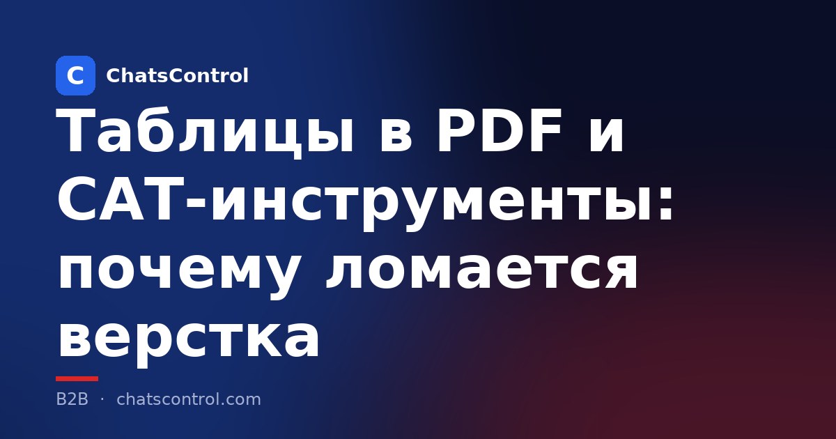 Таблицы в PDF и CAT-инструменты: почему ломается верстка