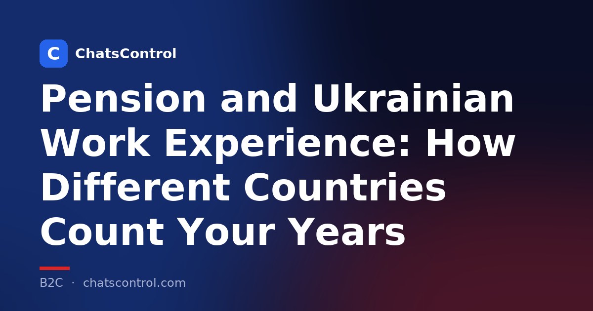 Pension and Ukrainian Work Experience: How Different Countries Count Your Years