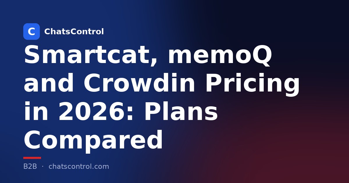 Smartcat, memoQ and Crowdin Pricing in 2026: Plans Compared