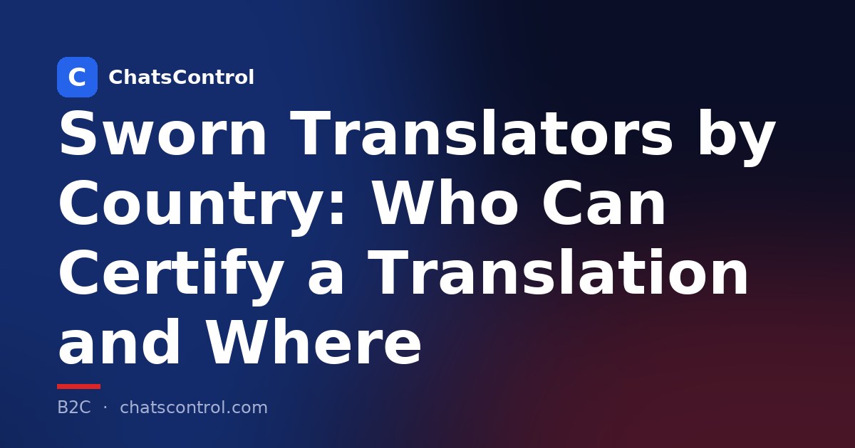 Sworn Translators by Country: Who Can Certify a Translation and Where