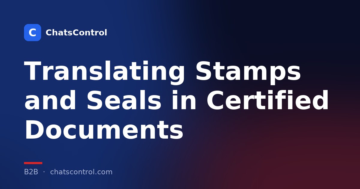 Translating Stamps and Seals in Certified Documents