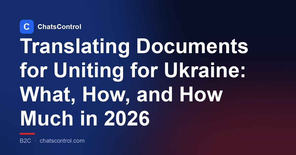 Translating Documents for Uniting for Ukraine: What, How, and How Much in 2026