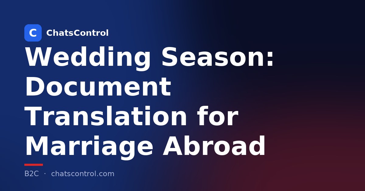 Wedding Season: Document Translation for Marriage Abroad