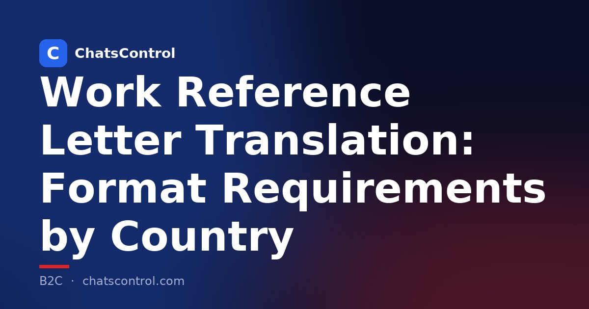 Work Reference Letter Translation: Format Requirements by Country